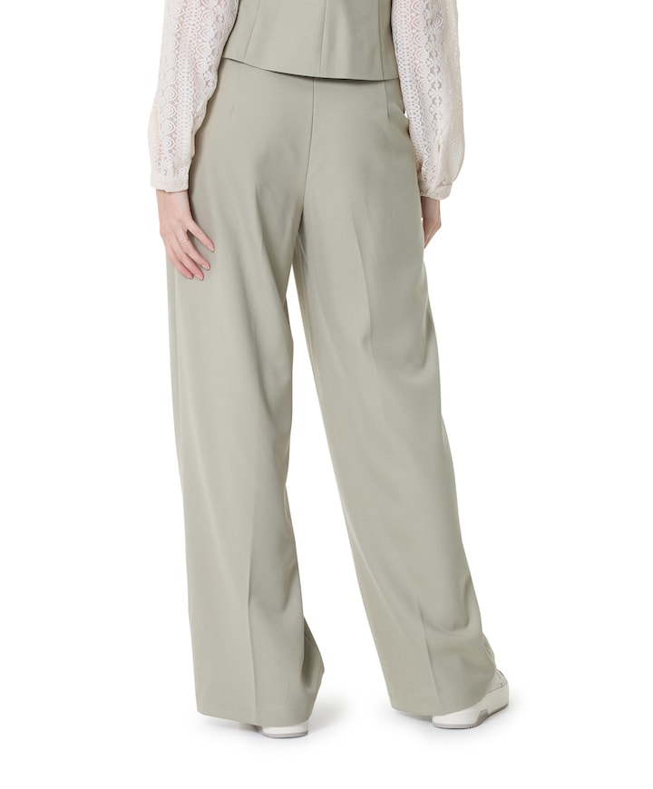 VIKEEP HW WIDE TAILORED pantalon groen