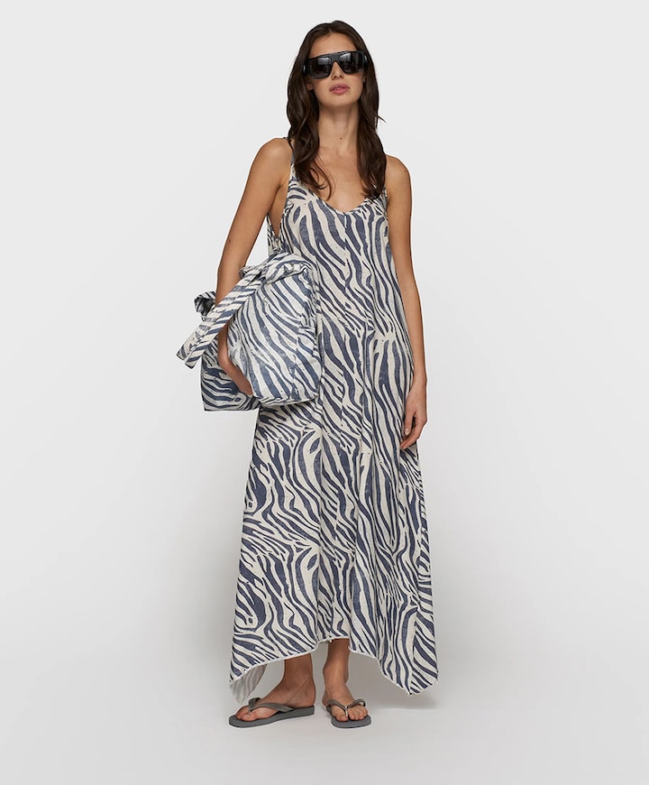 Dames jurk blauw