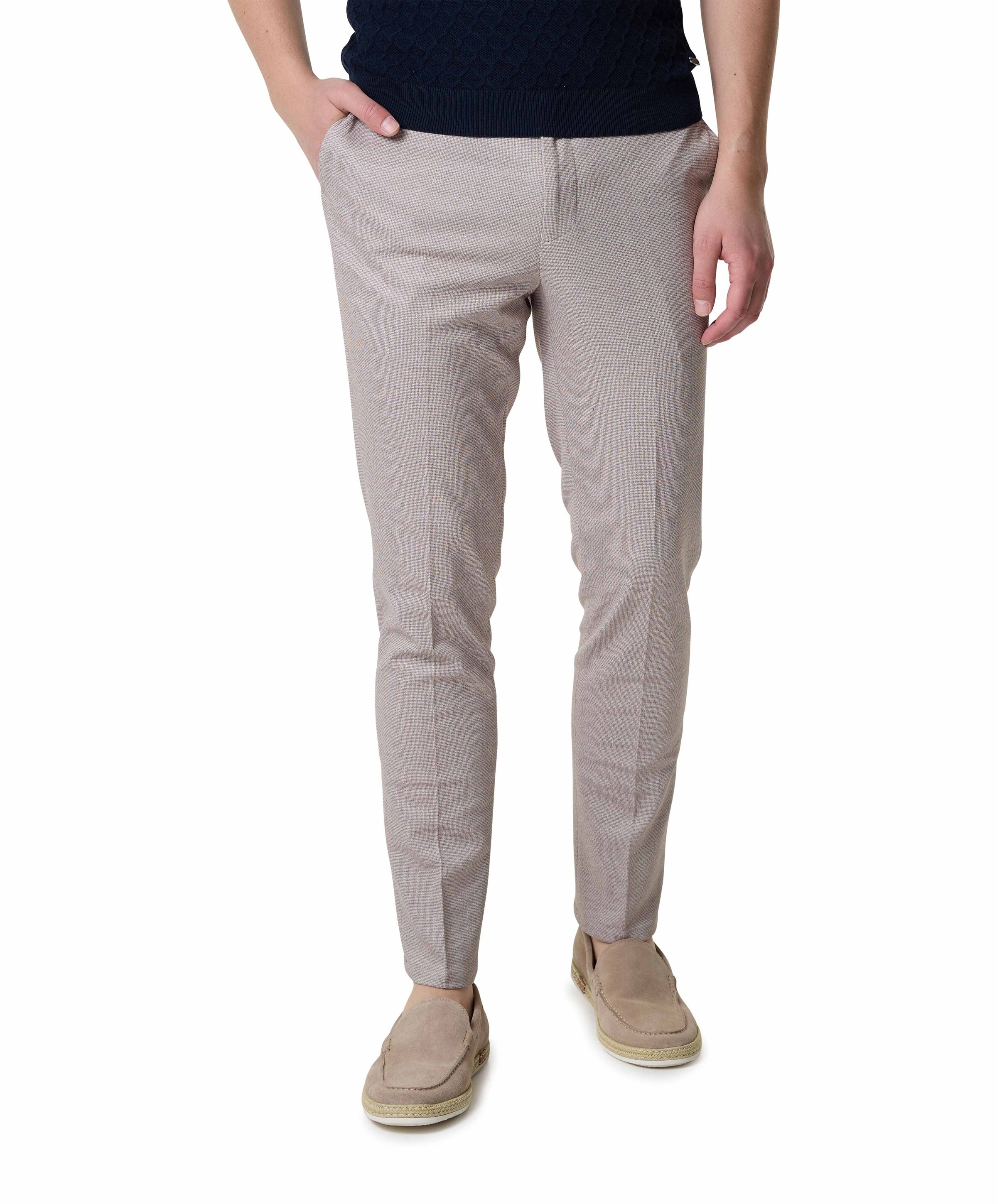 Trouser structure heren pantalon beige
