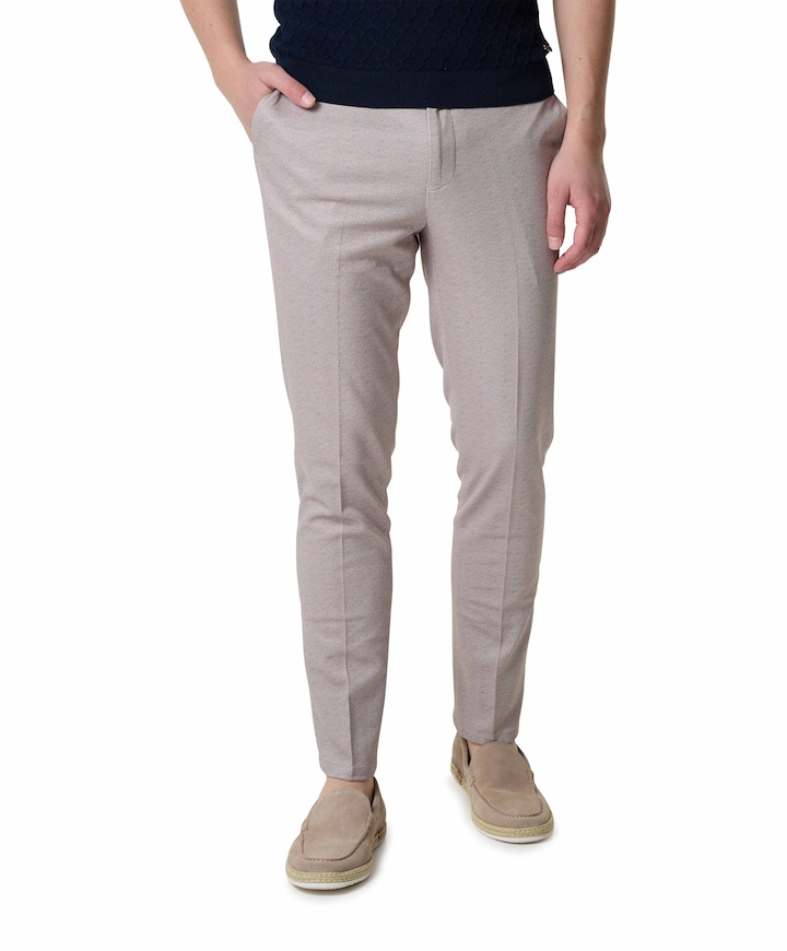 Trouser structure heren pantalon beige