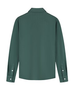 Heren overhemd lange mouw groen