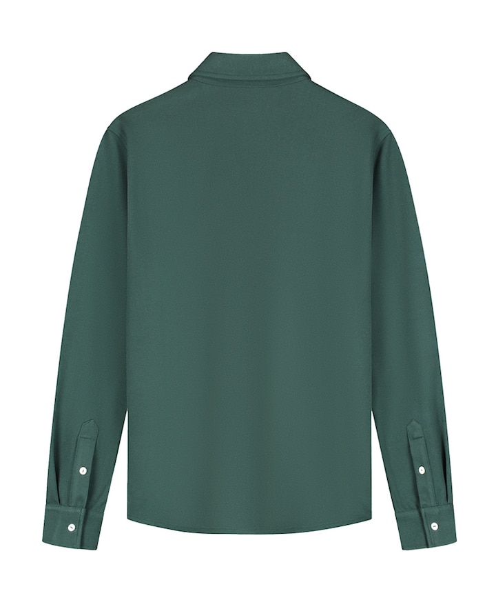 Heren overhemd lange mouw groen