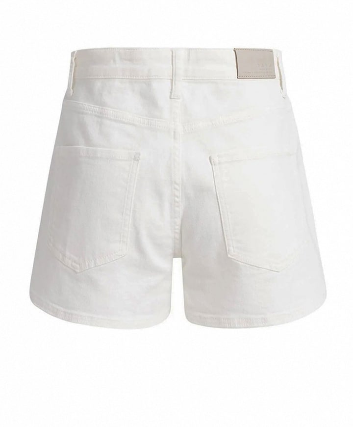 rafelige zoom dames korte broek wit