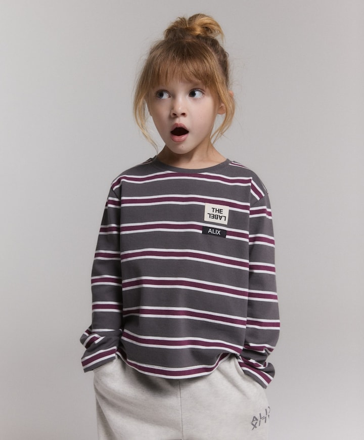 Meisjes longsleeve grijs