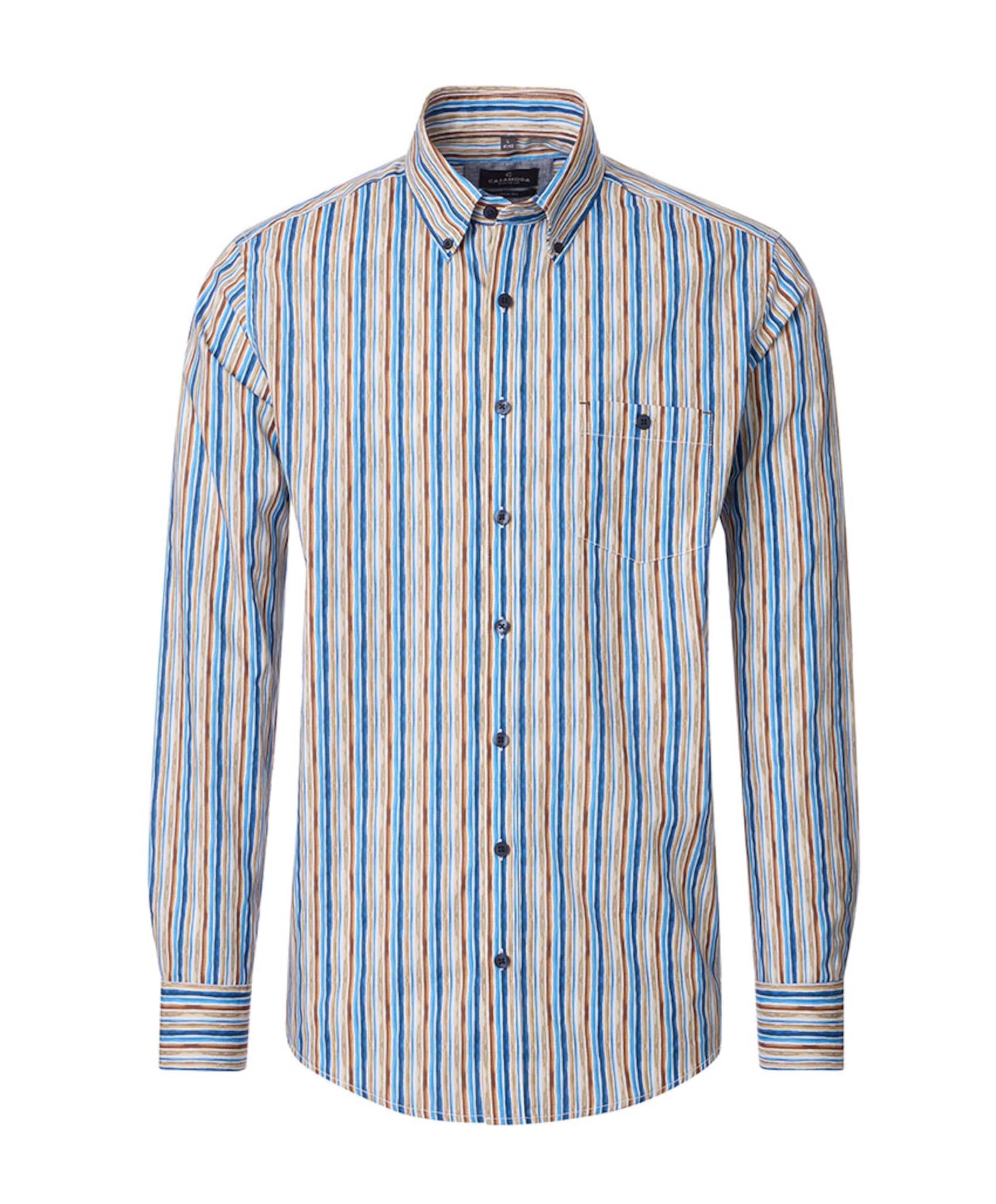 Heren overhemd extra lange mouw multicolor