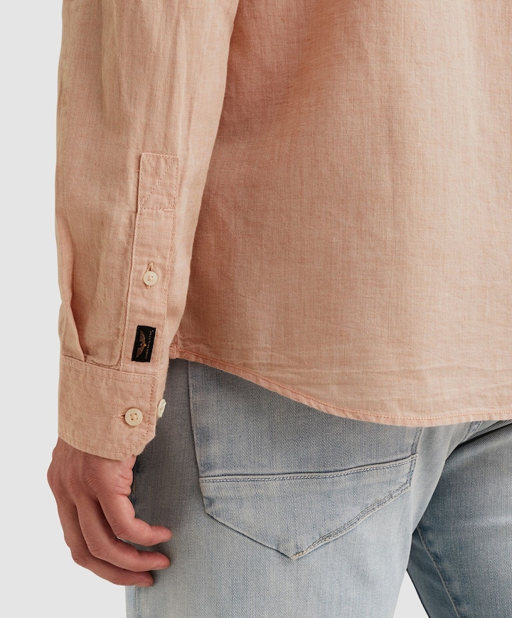Heren overhemd lange mouw roze
