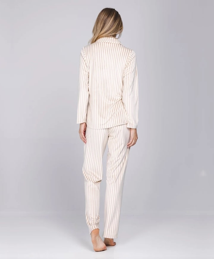 Dames pyjamaset ecru