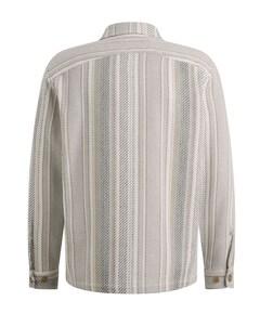 Heren overhemd lange mouw beige