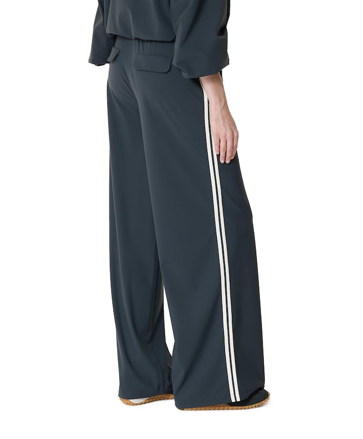 Stripe dames broek grijs