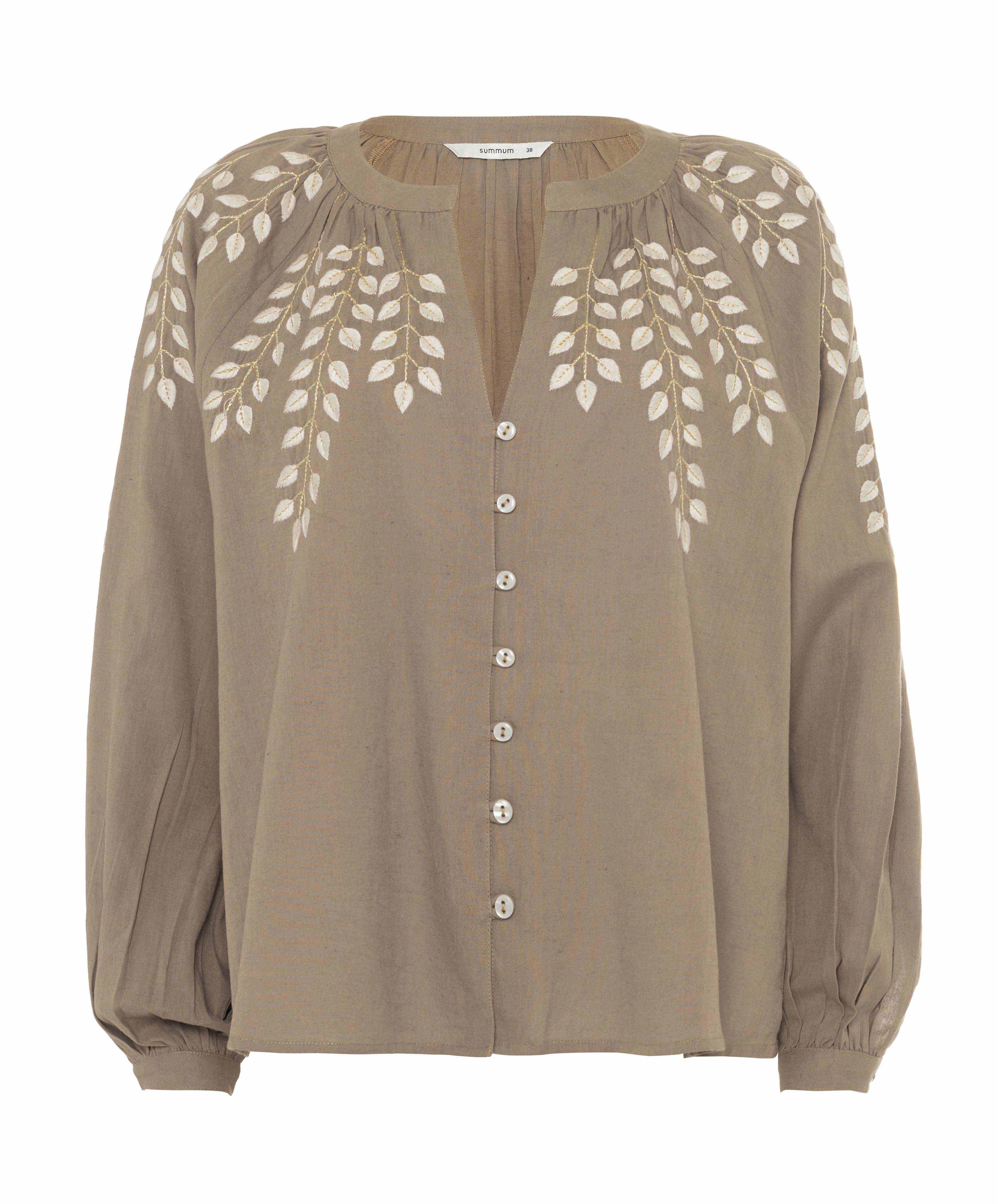Dames blouse beige