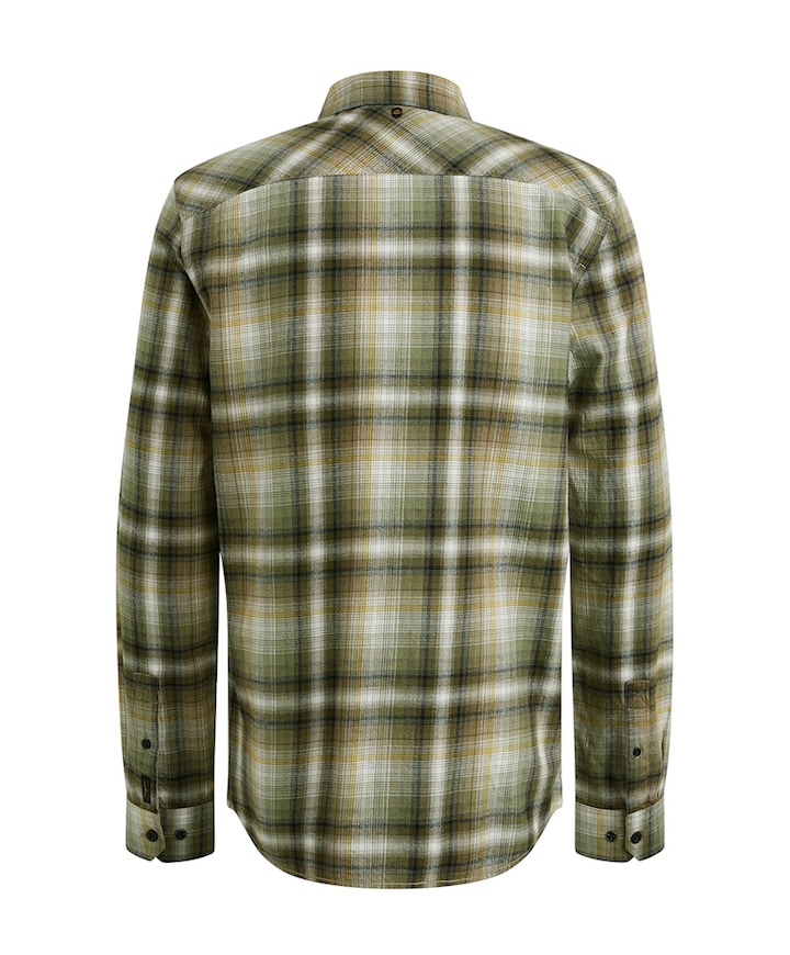 Heren overhemd lange mouw groen