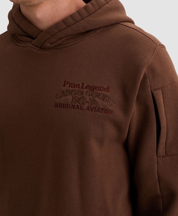 Heren hoodie bruin