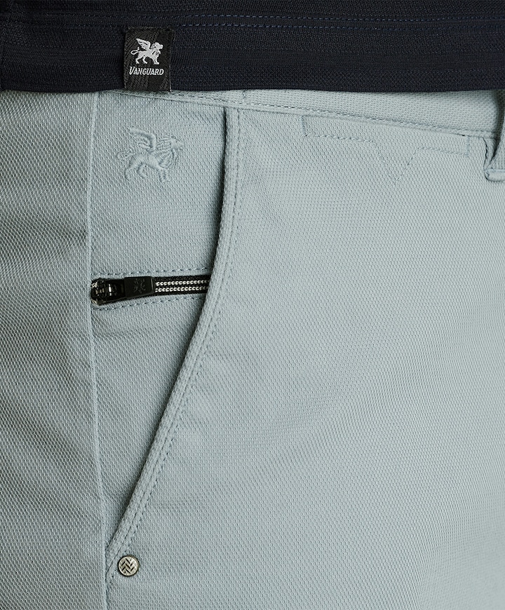V65 DOBBY STRETCH korte broek blauw