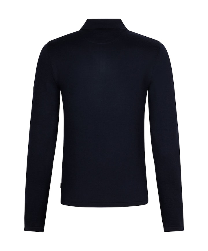 Heren trui met rits blauw