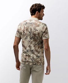 Heren polo beige