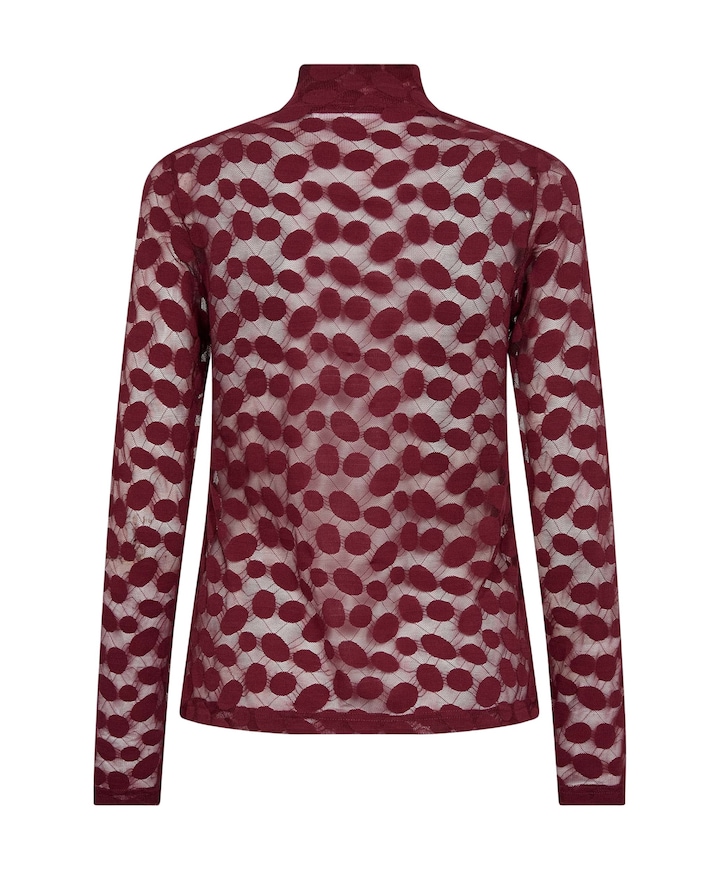 Dames longsleeve bordeaux