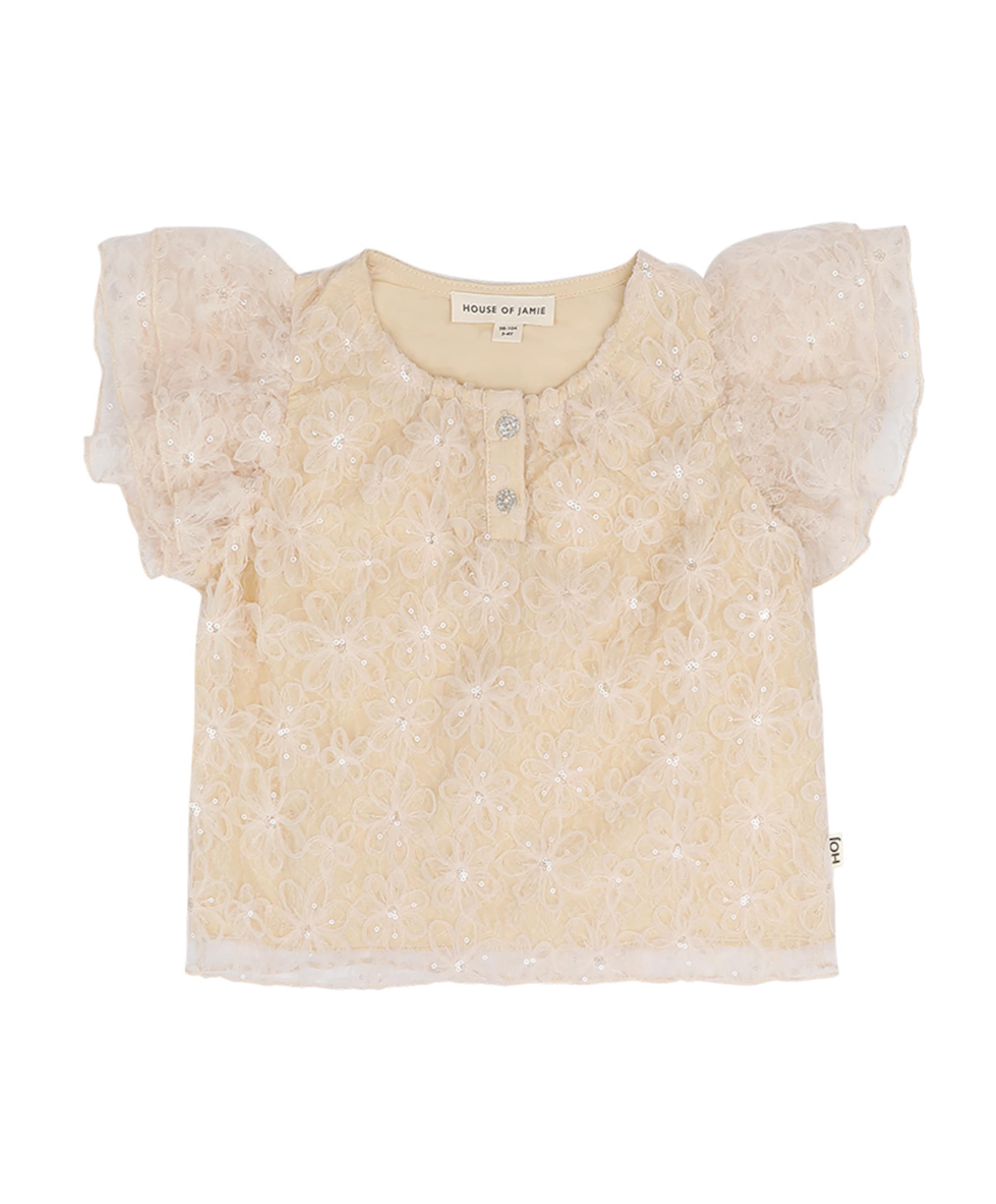 Meisjes t-shirt ecru