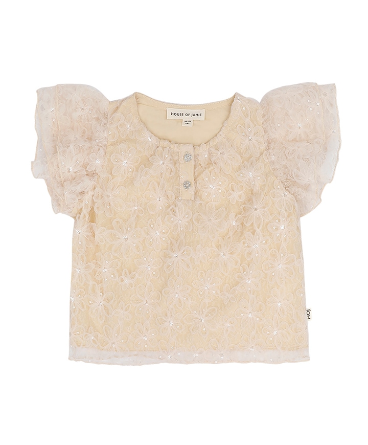 Meisjes t-shirt ecru