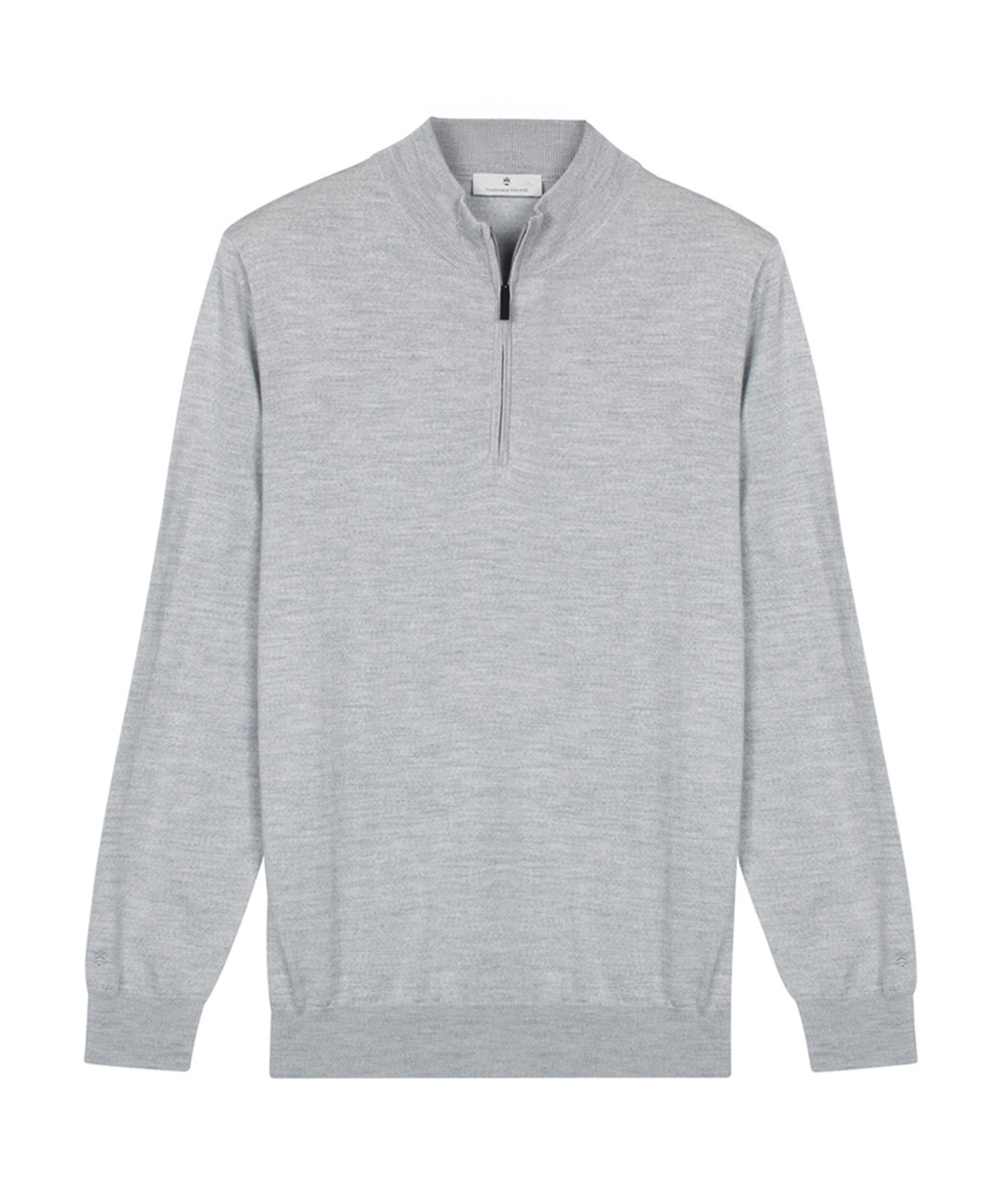 Heren trui met rits grijs