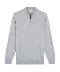 Heren trui met rits grijs