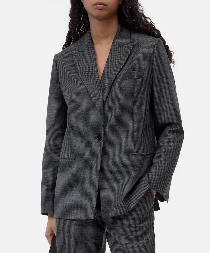 Dames blazer grijs