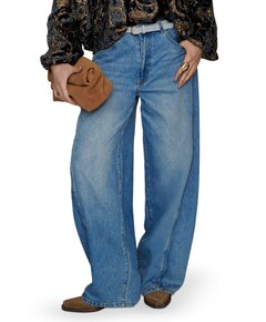 Barrel fit Vintage cotton twill dames jeans blauw