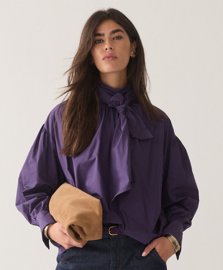 Dames blouse paars