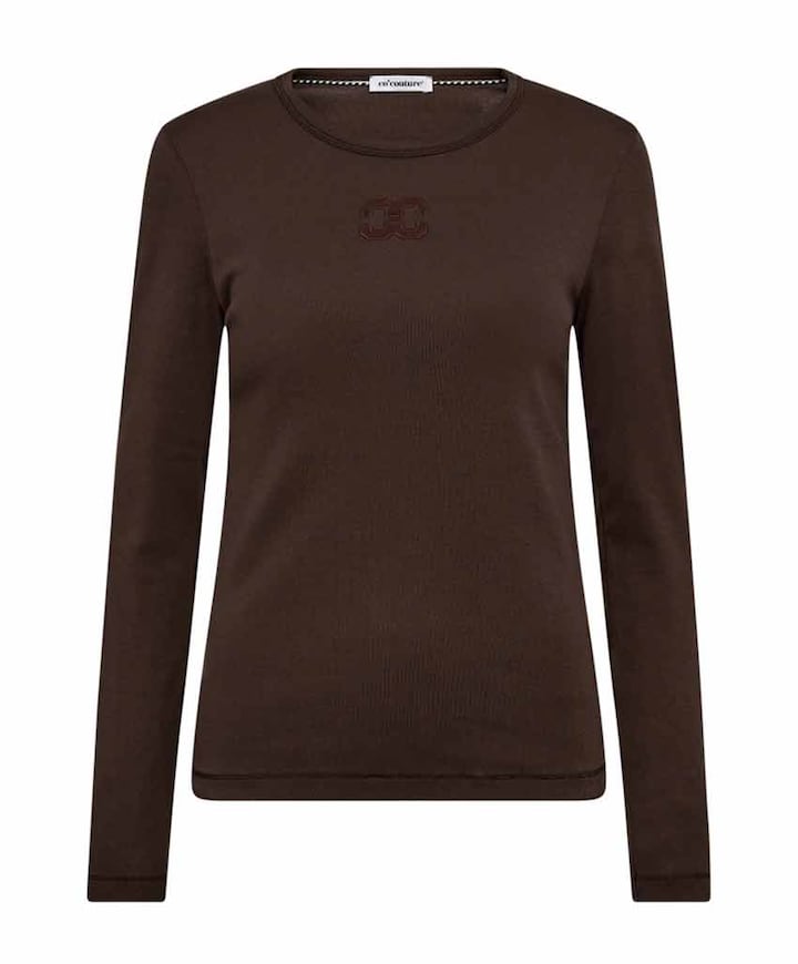 Dames longsleeve bruin