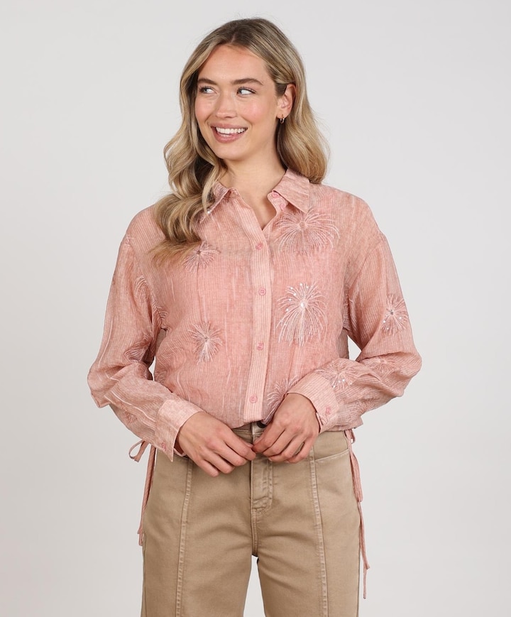 Dames blouse roze