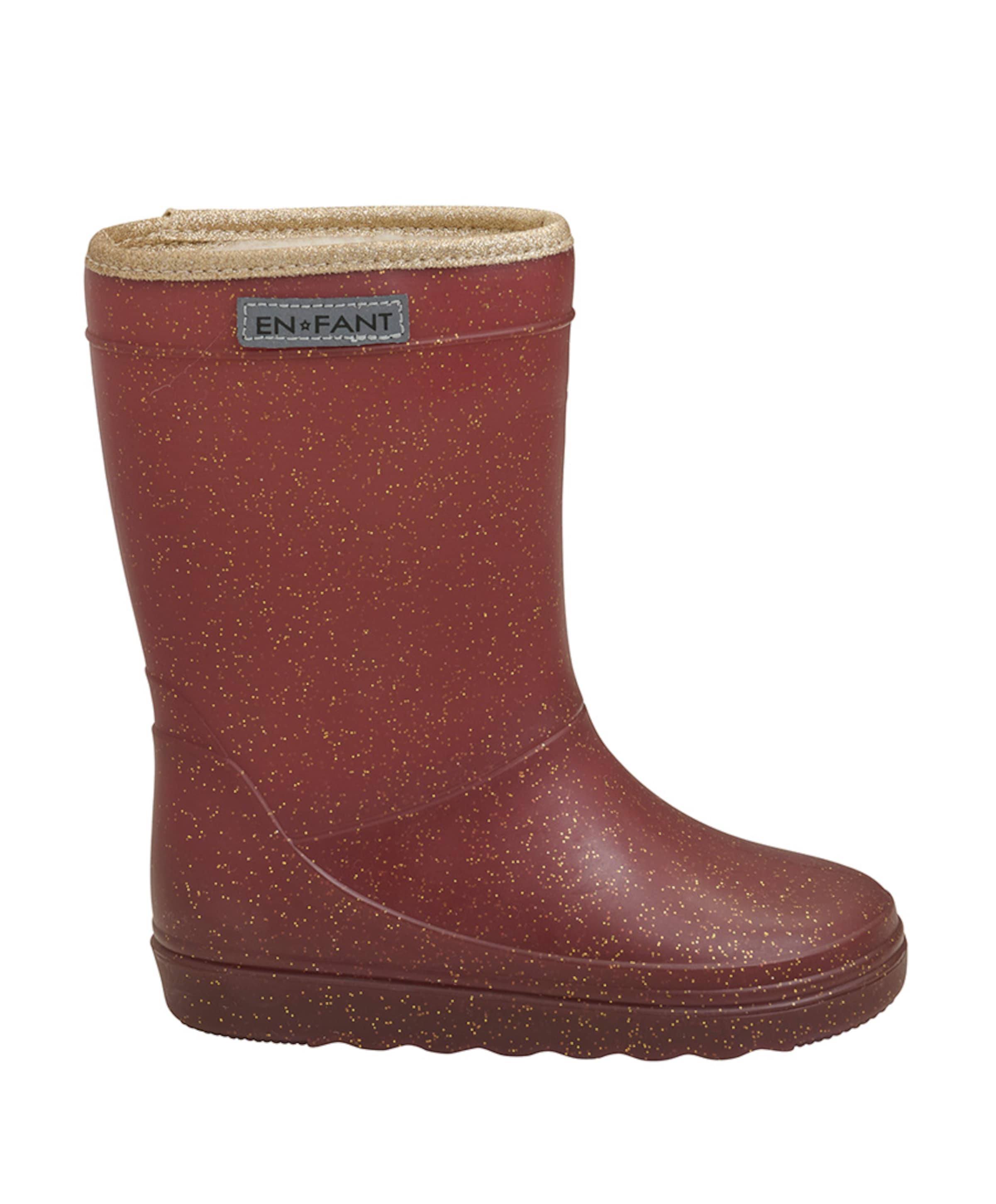 Thermo Glitter regenlaarzen bordeaux