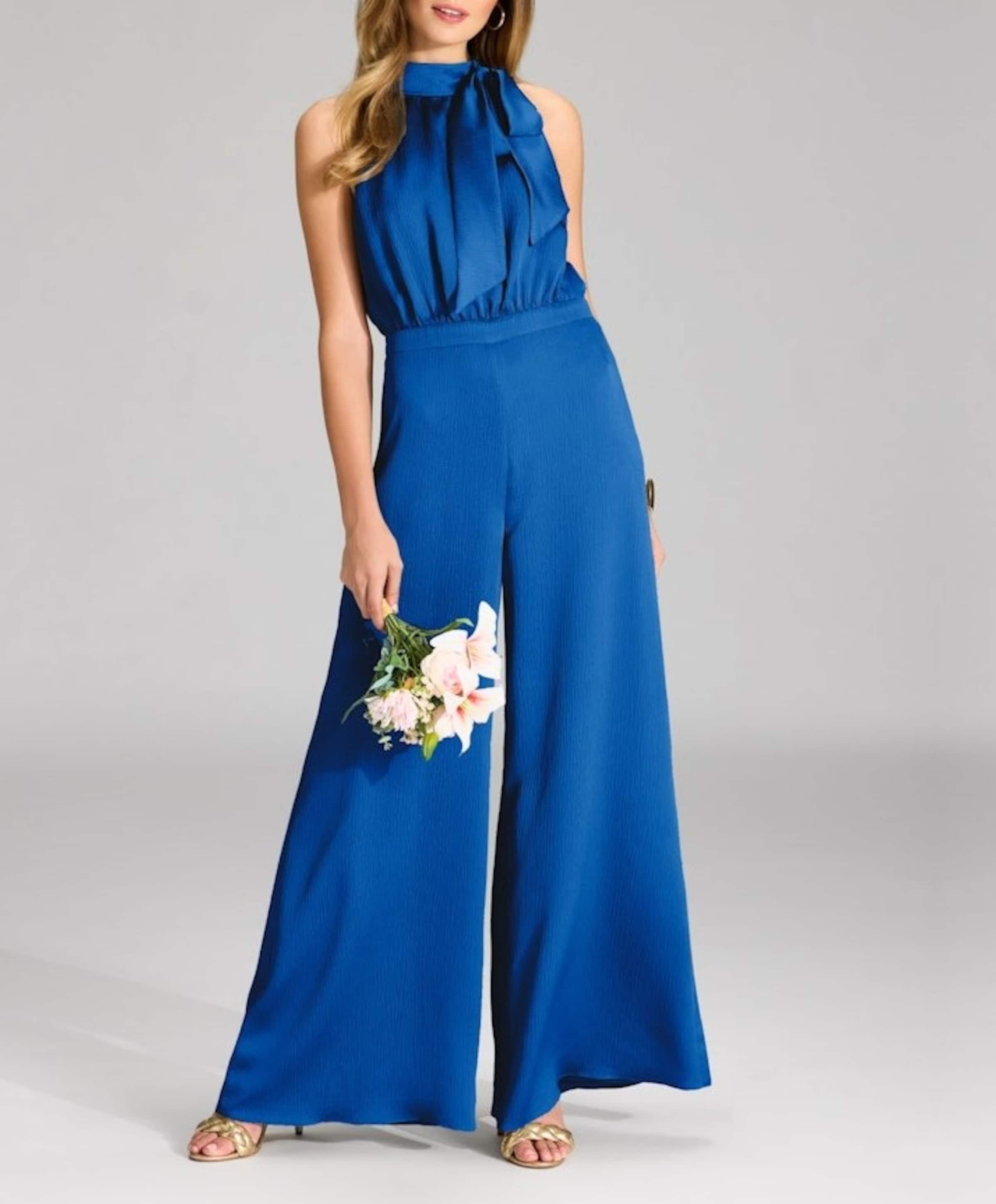 dames jumpsuit blauw