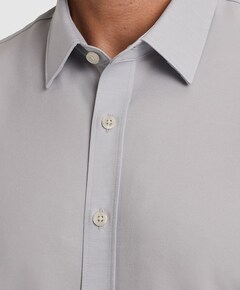 Heren overhemd lange mouw blauw