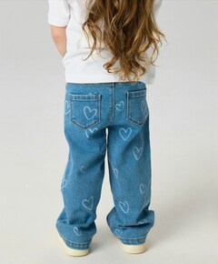 NMFROSE WIDE AOP JEANS 4044-ON NOOS meisjes jeans blauw