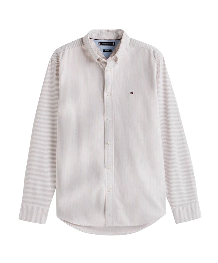 Overhemd lange mouw beige