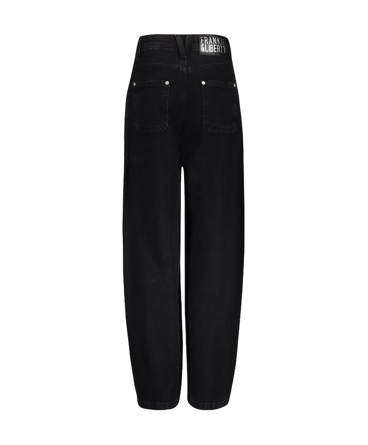 Skater Barrel Leg meisjes jeans zwart
