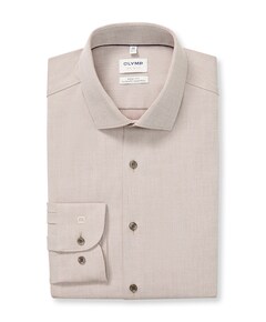 Heren overhemd lange mouw beige