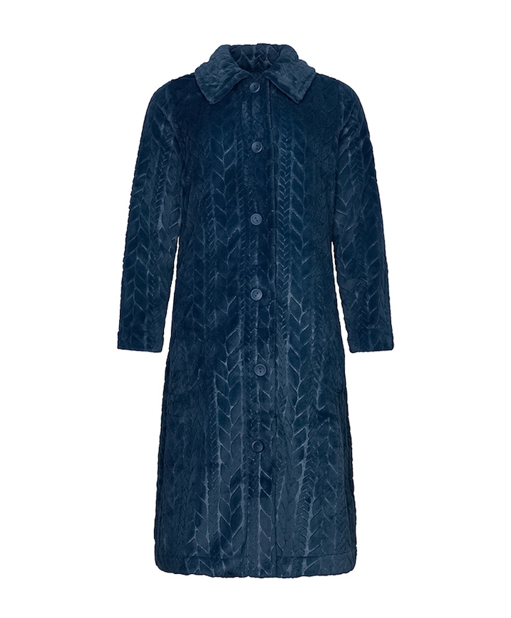 Dames ochtendjas blauw