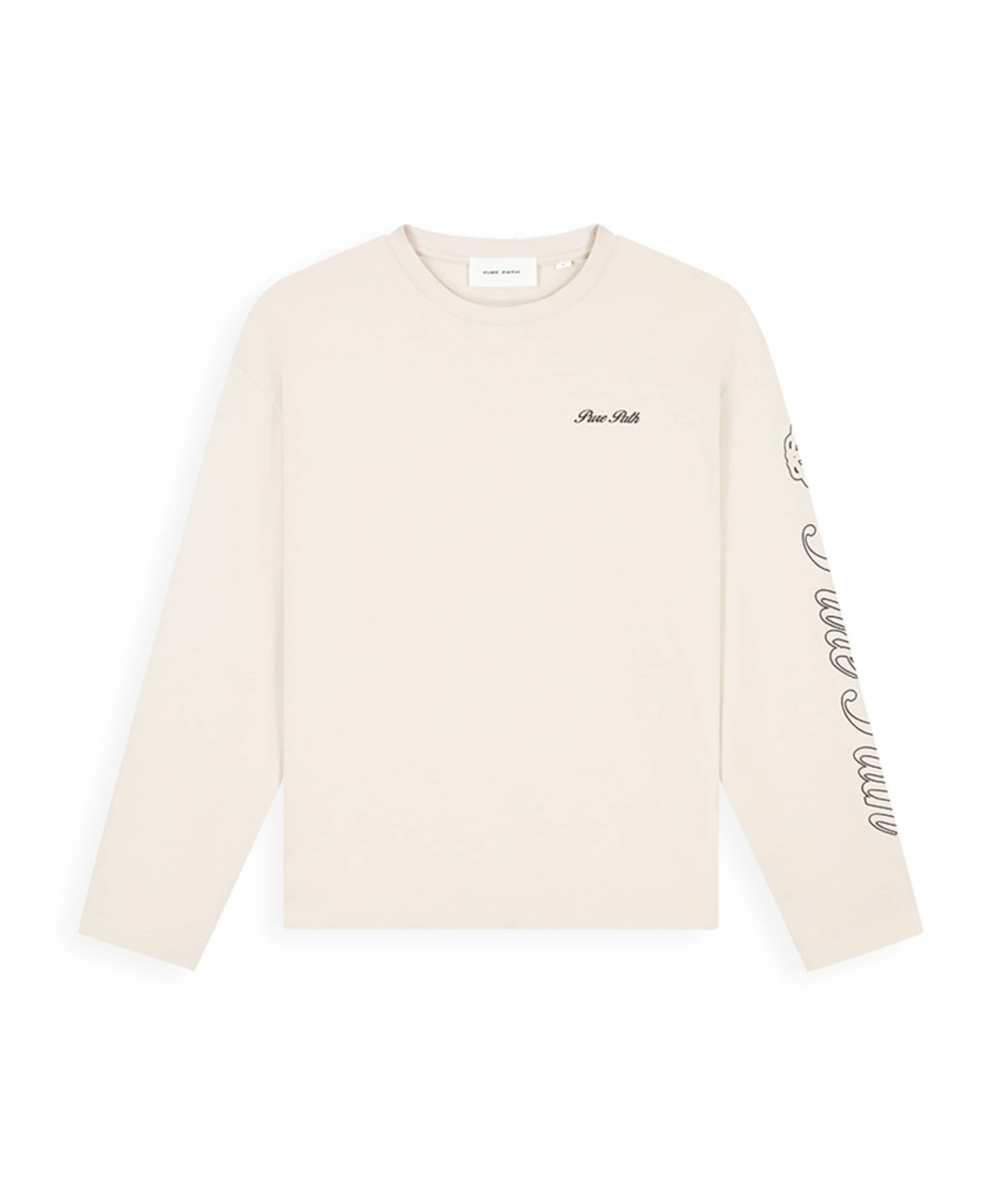 Heren longsleeve beige