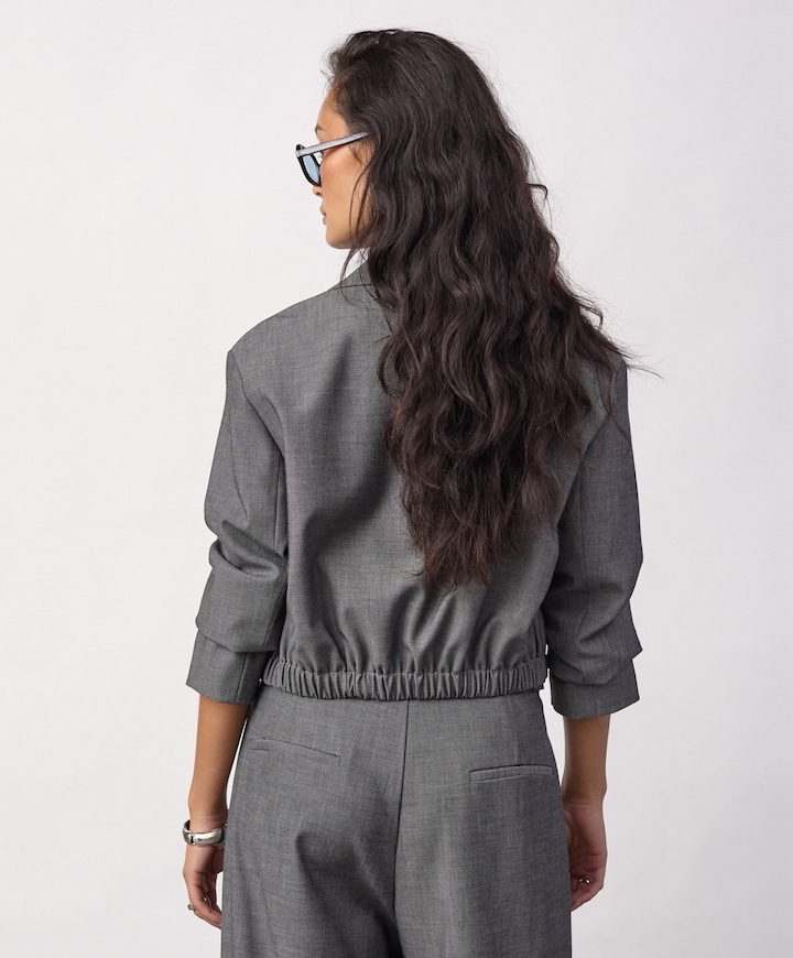 Dames blazer grijs