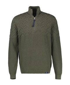 Heren trui met rits groen