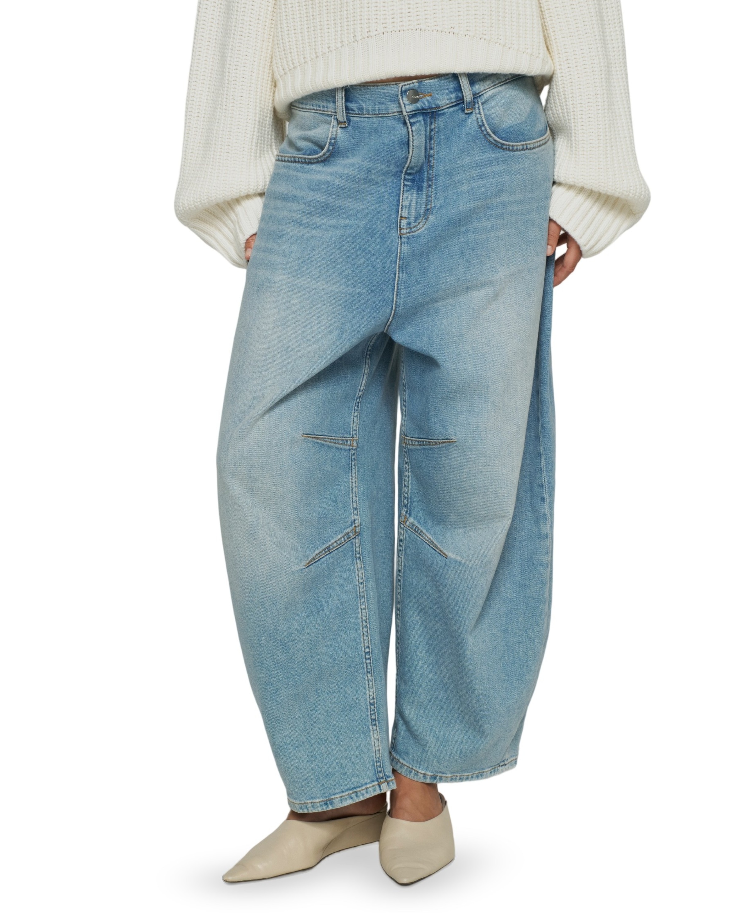 dames broek blauw