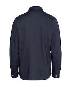 Heren overhemd lange mouw blauw