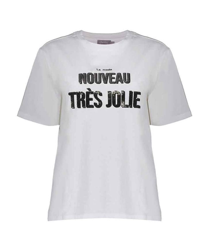 Dames t-shirt ecru