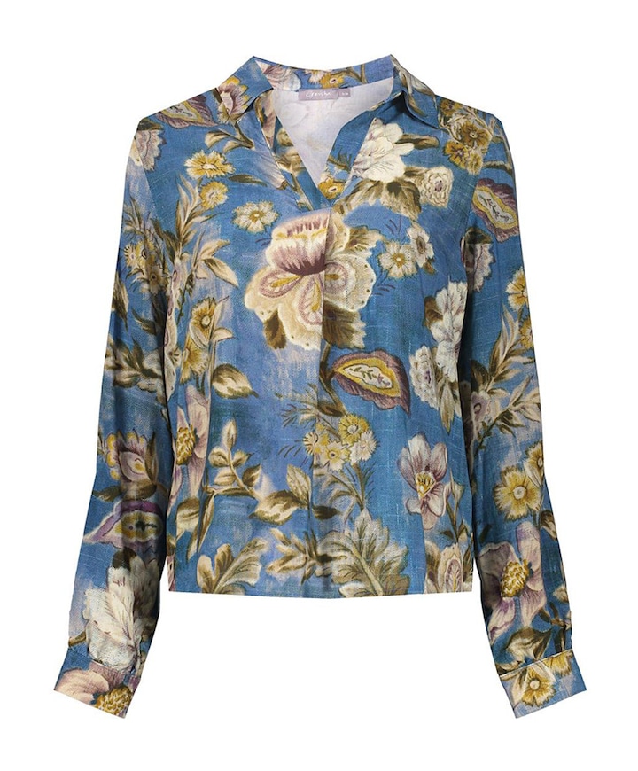 Dames blouse blauw