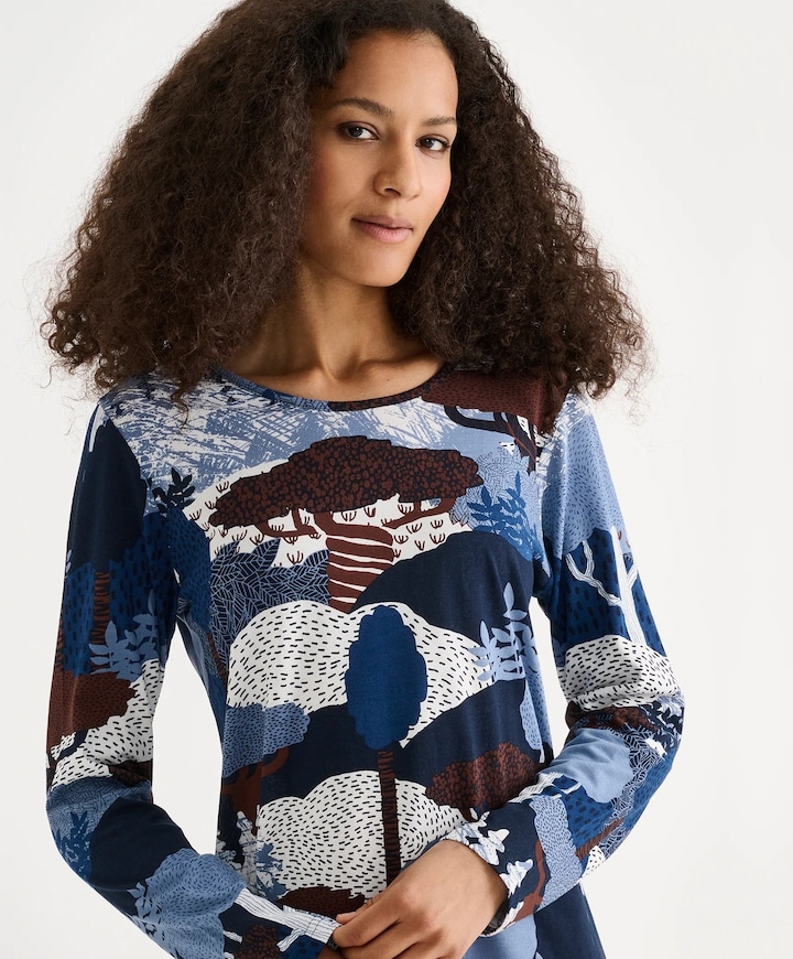 Dames nachthemd blauw