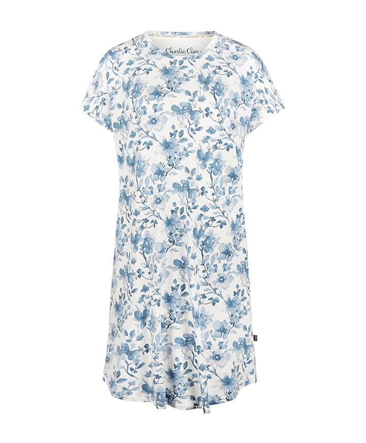 Dames nachthemd blauw