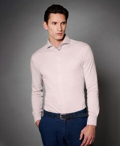 Heren overhemd lange mouw roze