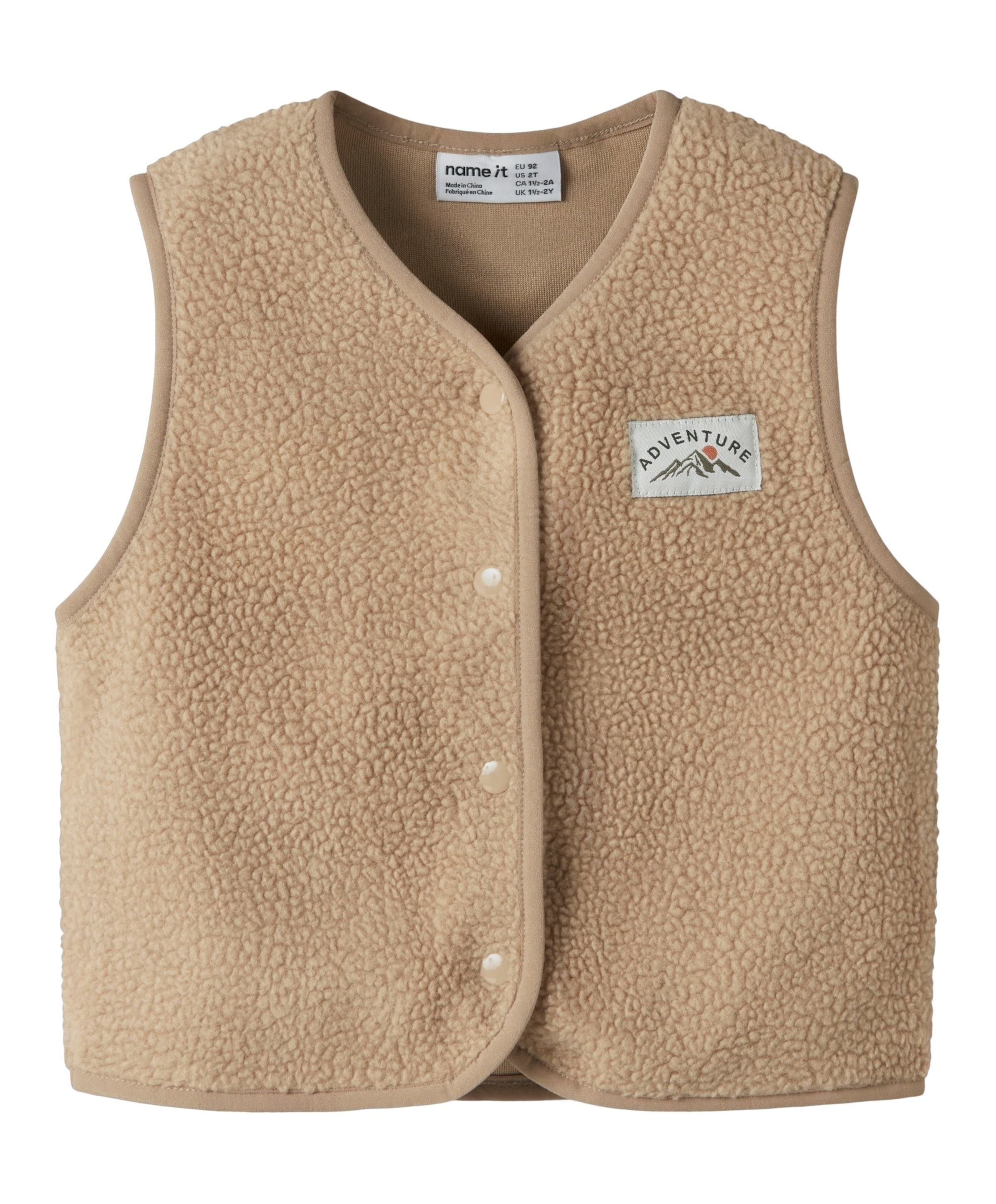 Meisjes gilet beige