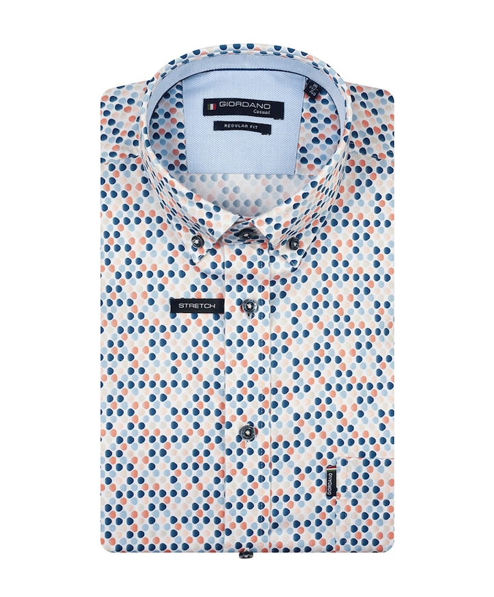 Heren overhemd lange mouw rood