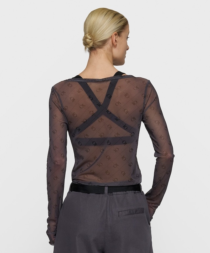 Dames longsleeve grijs